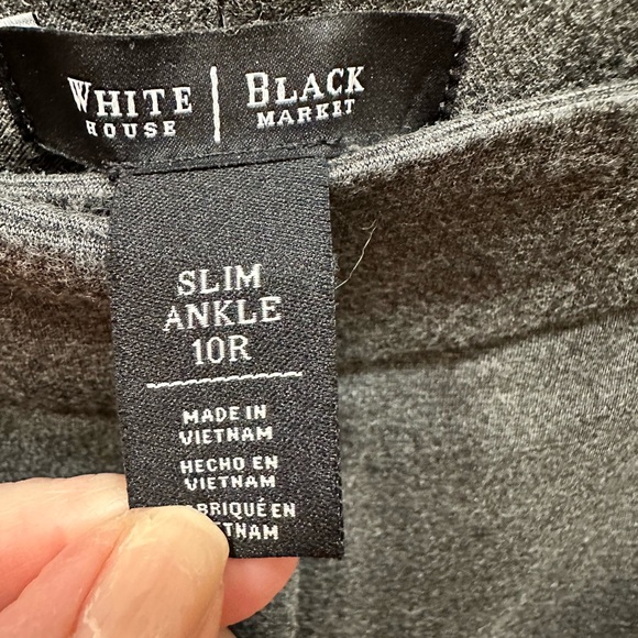 NWOT WHBM charcoal slim ankle pants size 10 - Picture 3 of 4